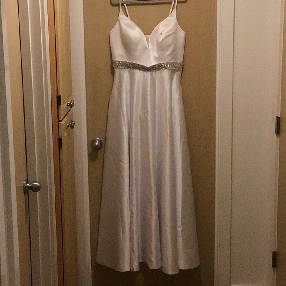 Elegant White Bridal or Evening Dress